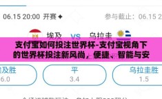 支付宝如何投注世界杯-支付宝视角下的世界杯投注新风尚，便捷、智能与安全并进的全新体验