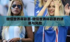 微信世界杯彩票-微信世界杯彩票的诱惑与风险