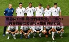 世界杯7:1彩票-世界杯风云，一场7:1背后的彩票奇迹与人性的瞬息万变