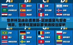 世界杯足球彩票单场-足球盛宴与智者博弈，世界杯足球彩票单场投注探析