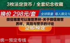 微信哪里可以赌世界杯-关于微信赌世界杯，风险与警示的讨论