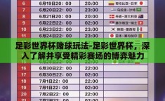 足彩世界杯赌球玩法-足彩世界杯，深入了解并享受精彩赛场的博弈魅力