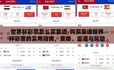 世界杯彩票怎么买靠谱-购买靠谱世界杯彩票的实用指南，策略、渠道与风险控制