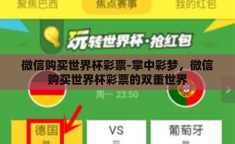 微信购买世界杯彩票-掌中彩梦，微信购买世界杯彩票的双重世界