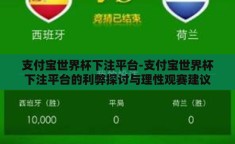 支付宝世界杯下注平台-支付宝世界杯下注平台的利弊探讨与理性观赛建议