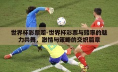 世界杯彩票赔-世界杯彩票与赔率的魅力共舞，激情与策略的交织篇章