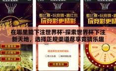 在哪里能下注世界杯-探索世界杯下注新天地，选择正规渠道尽享竞猜乐趣