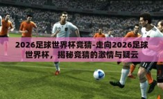 2026足球世界杯竞猜-走向2026足球世界杯，揭秘竞猜的激情与疑云