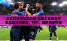 足彩世界杯冠军玩法-管窥足彩世界杯冠军玩法的奥秘，预测、策略与激情碰撞
