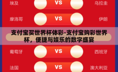 支付宝买世界杯体彩-支付宝购彩世界杯，便捷与娱乐的数字盛宴