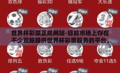世界杯彩票正规网站-目前市场上存在不少宣称提供世界杯彩票服务的平台，其中真假难辨。对于初次接触或是经验尚浅的球迷来说，识别这些网站的真伪是一门学问。以下几点可辅助大家进行筛选