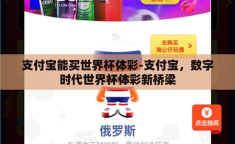 支付宝能买世界杯体彩-支付宝，数字时代世界杯体彩新桥梁