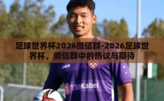 足球世界杯2026微信群-2026足球世界杯，微信群中的热议与期待
