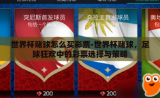 世界杯赌球怎么买彩票-世界杯赌球，足球狂欢中的彩票选择与策略
