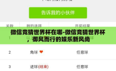 微信竞猜世界杯在哪-微信竞猜世界杯，御风而行的娱乐新风尚