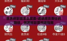 世界杯彩票怎么买卖-透明而负责任的路径，世界杯彩票市场指南