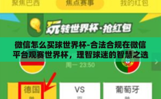 微信怎么买球世界杯-合法合规在微信平台观赛世界杯，理智球迷的智慧之选