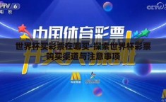 世界杯买彩票在哪买-探索世界杯彩票购买渠道与注意事项