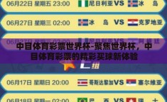 中目体育彩票世界杯-聚焦世界杯，中目体育彩票的精彩买球新体验