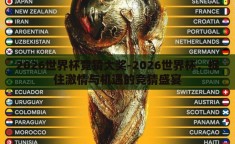 2026世界杯竞猜大奖-2026世界杯，捉住激情与机遇的竞猜盛宴