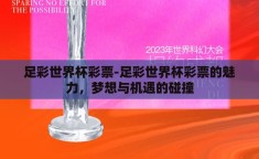 足彩世界杯彩票-足彩世界杯彩票的魅力，梦想与机遇的碰撞