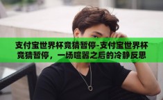 支付宝世界杯竞猜暂停-支付宝世界杯竞猜暂停，一场喧嚣之后的冷静反思