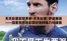 天天彩票买世界杯-天天彩票‧梦逐赛场——探索世界杯彩票的独特魅力与谨慎心态