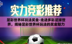 足彩世界杯玩法奖金-走进多彩足球世界，揭秘足彩世界杯玩法的奖金魅力