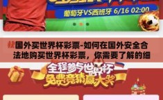 国外买世界杯彩票-如何在国外安全合法地购买世界杯彩票，你需要了解的细节