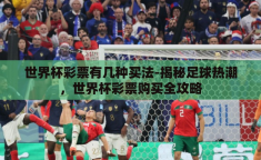 世界杯彩票有几种买法-揭秘足球热潮，世界杯彩票购买全攻略