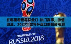 在哪里看世界杯盘口-热门赛事，激情四溢，2023年世界杯盘口的精彩观测指南