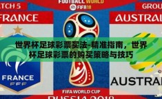 世界杯足球彩票买法-精准指南，世界杯足球彩票的购买策略与技巧