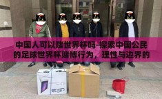 中国人可以赌世界杯吗-探索中国公民的足球世界杯赌博行为，理性与边界的考量