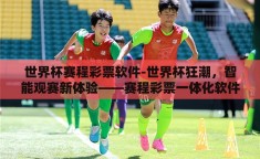 世界杯赛程彩票软件-世界杯狂潮，智能观赛新体验——赛程彩票一体化软件探析