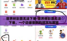 世界杯彩票无法下单-世界杯彩票无法下单，一个边缘案例的现况与展望