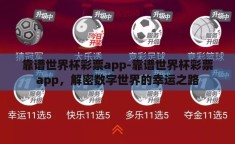 靠谱世界杯彩票app-靠谱世界杯彩票app，解密数字世界的幸运之路