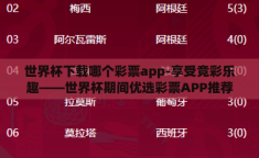 世界杯下载哪个彩票app-享受竞彩乐趣——世界杯期间优选彩票APP推荐