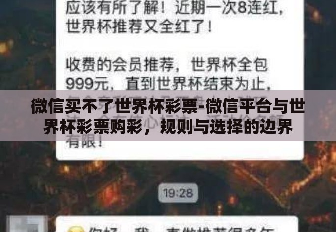 微信买不了世界杯彩票-微信平台与世界杯彩票购彩，规则与选择的边界