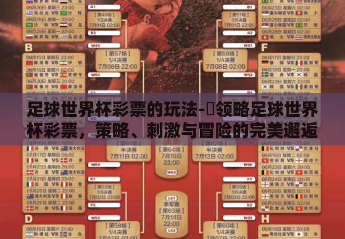 足球世界杯彩票的玩法-领略足球世界杯彩票,策略、刺激与冒险的完美邂逅 足球世界杯彩票的玩法-领略足球世界杯彩票,策略、刺激与冒险的完美邂逅
