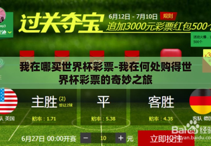 我在哪买世界杯彩票-我在何处购得世界杯彩票的奇妙之旅