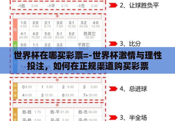 世界杯在哪买彩票=-世界杯激情与理性投注，如何在正规渠道购买彩票