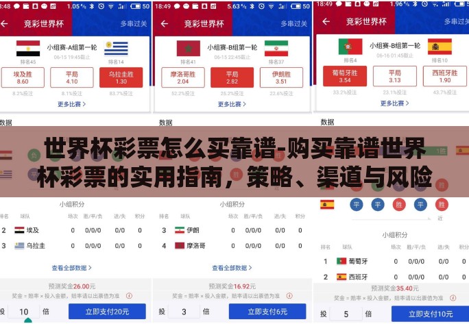 世界杯彩票怎么买靠谱-购买靠谱世界杯彩票的实用指南，策略、渠道与风险控制