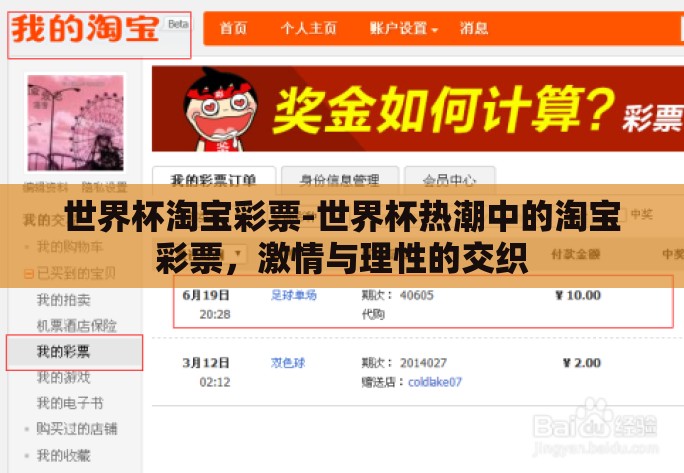 世界杯淘宝彩票-世界杯热潮中的淘宝彩票，激情与理性的交织