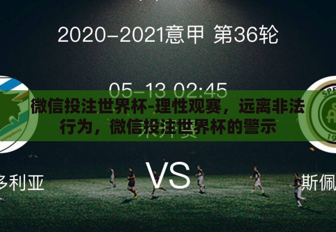 微信投注世界杯-理性观赛，远离非法行为，微信投注世界杯的警示